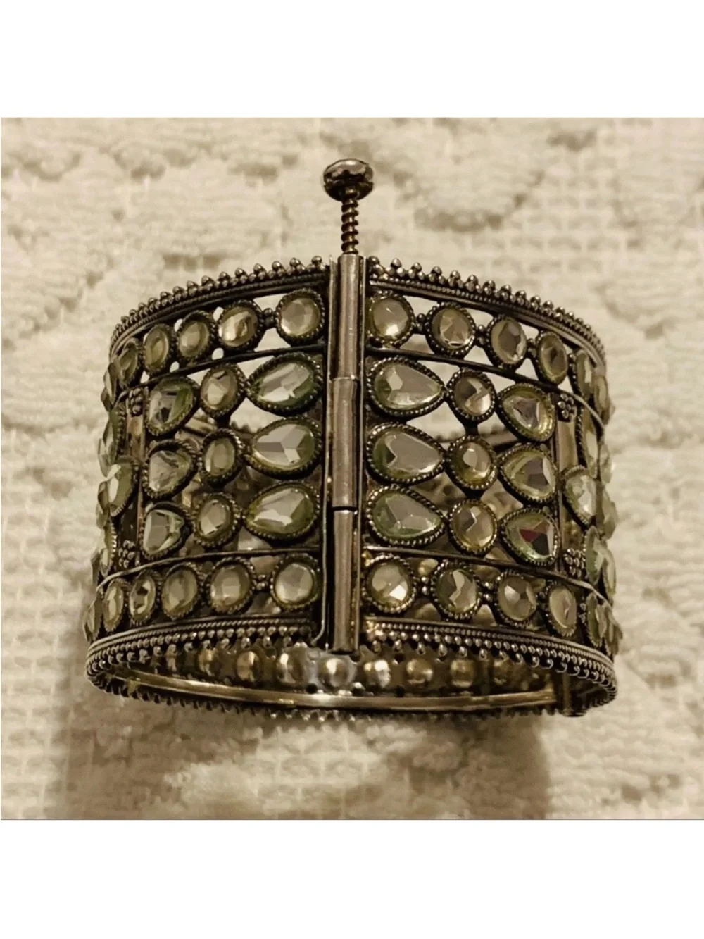 Vintage | Ring | Kundan Silver Bracelet | Ethnic | Festival | Boho | Whimsgoth